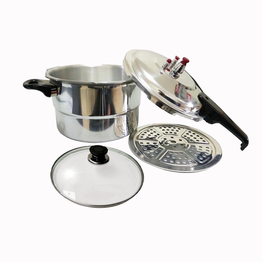 Panci Presto 8 Liter Panci Kukusan Tutup Kaca Alat Pelunak Daging