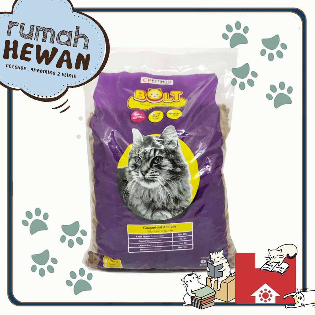 Makanan kucing BOLT tuna ikan donat Makanan kucing BOLT murah