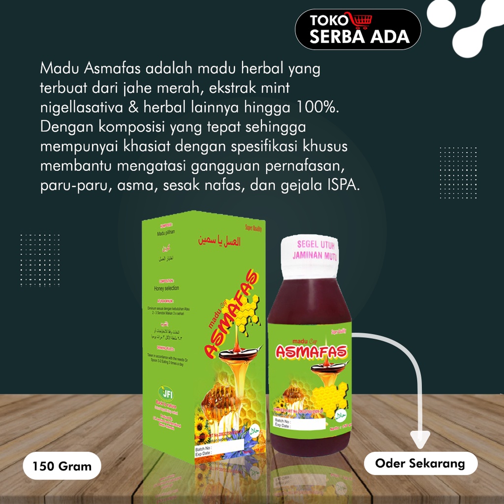 Jual Madu Asmafas Madu Herbal Obat Asma & sesak nafas anti radang