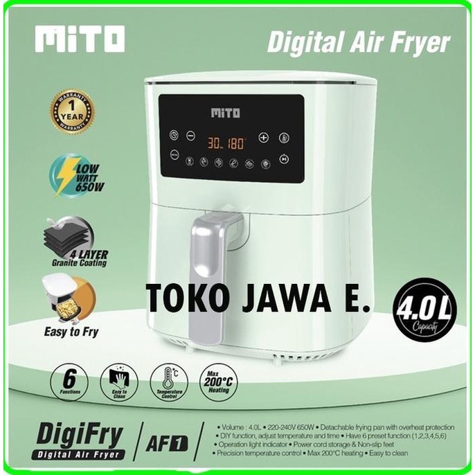 Jual PROMO MITO AF1 Air Fryer/Deep Fryer Digital/Penggorengan Listrik