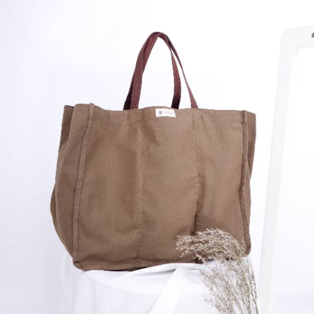 Tas Belanja Bahan Kanvas Ramah Lingkungan Kembang (Sekat Dalam) Shopee Indonesia