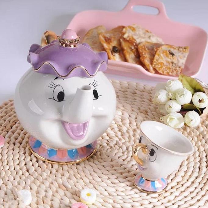 Cartoon New Beauty And The Beast Teapot Mug Tea Pot Set Birthday Gift