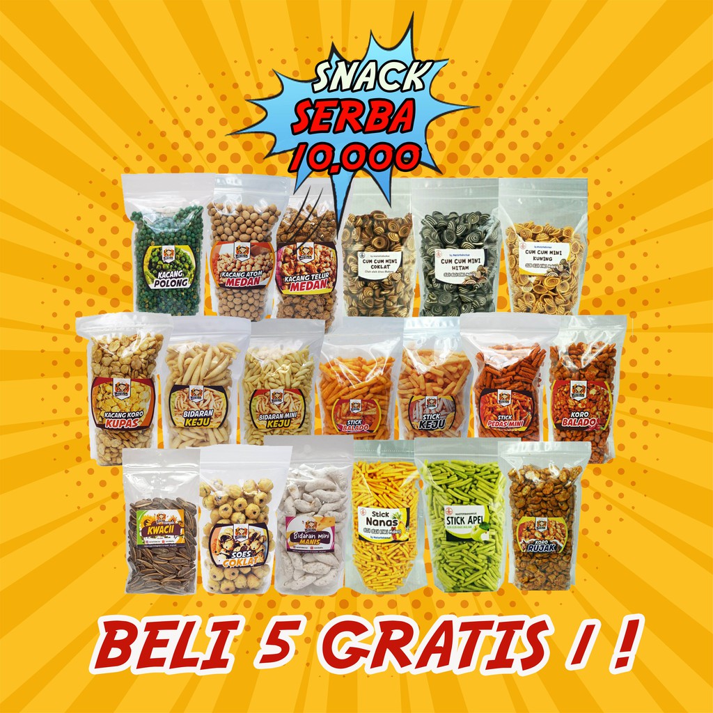 SNACK SERBA 10 RIBU [BELI 5 GRATIS 1] Shopee Indonesia