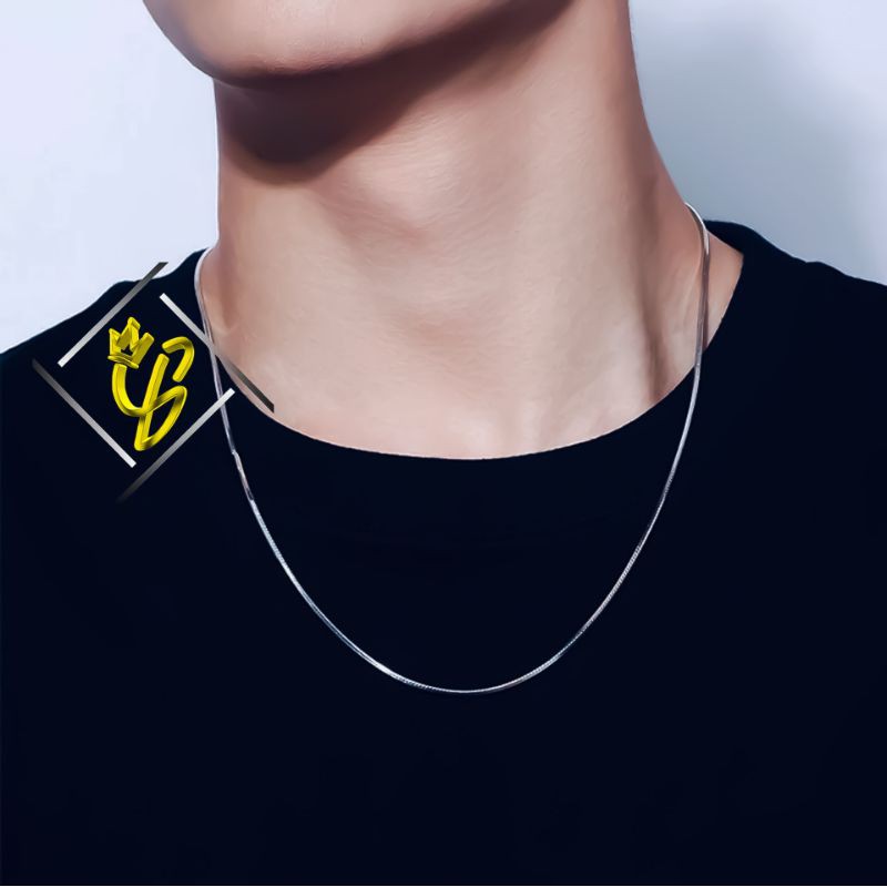 Kalung Titanium Pria Anti Karat Wanita Cowok Asli Keren