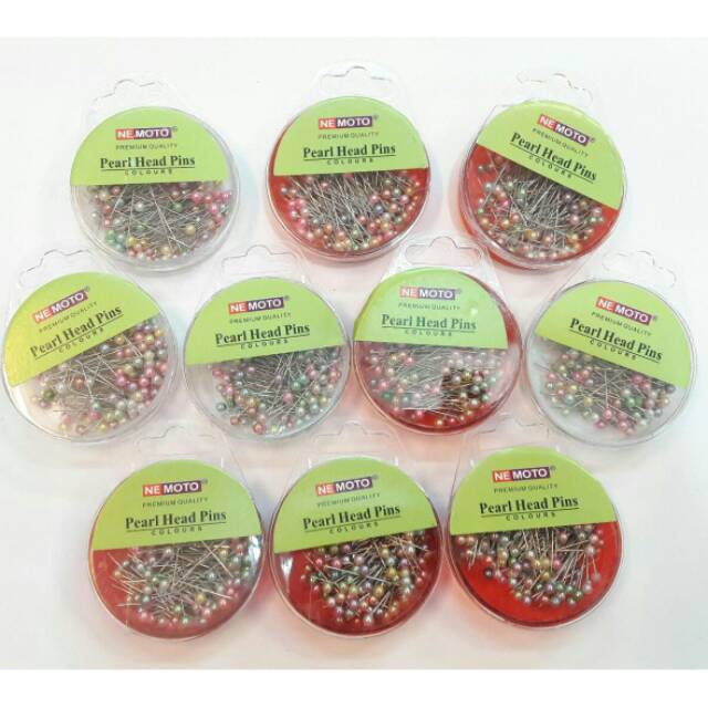 Jual Jarum Pentul Hijab NE MOTO Pearl Head Pins
