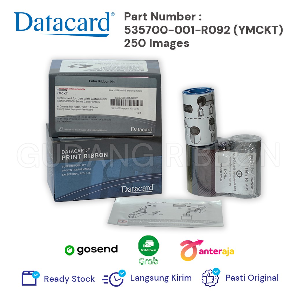 RIBBON WARNA COLOR DATACARD CD168 CD 168 YMCKT 535700