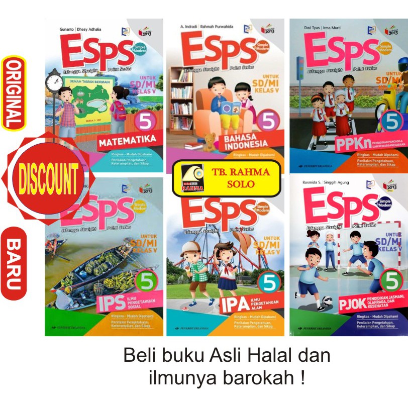 ESPS KELAS 5 V SD MATEMATIKA IPA IPS PPKN BAHASA INDONESIA