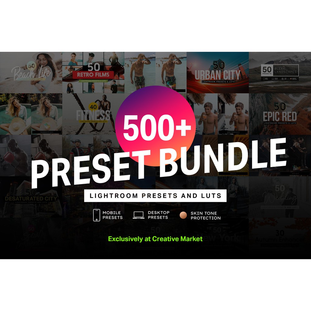 500+ Lightroom Presets & LUTs Bundle Shopee Indonesia