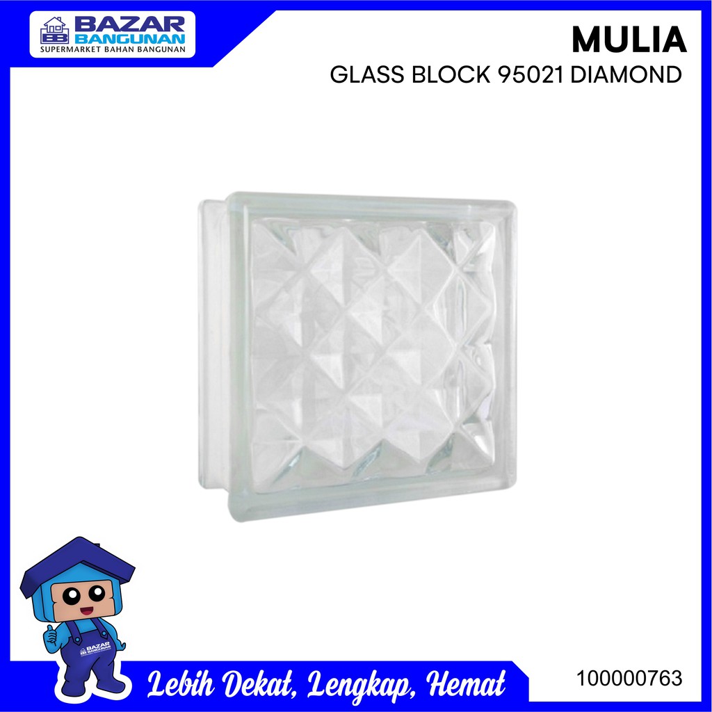 Mulia Glass Block / Gelas Blok Diamond 95021 Shopee Indonesia