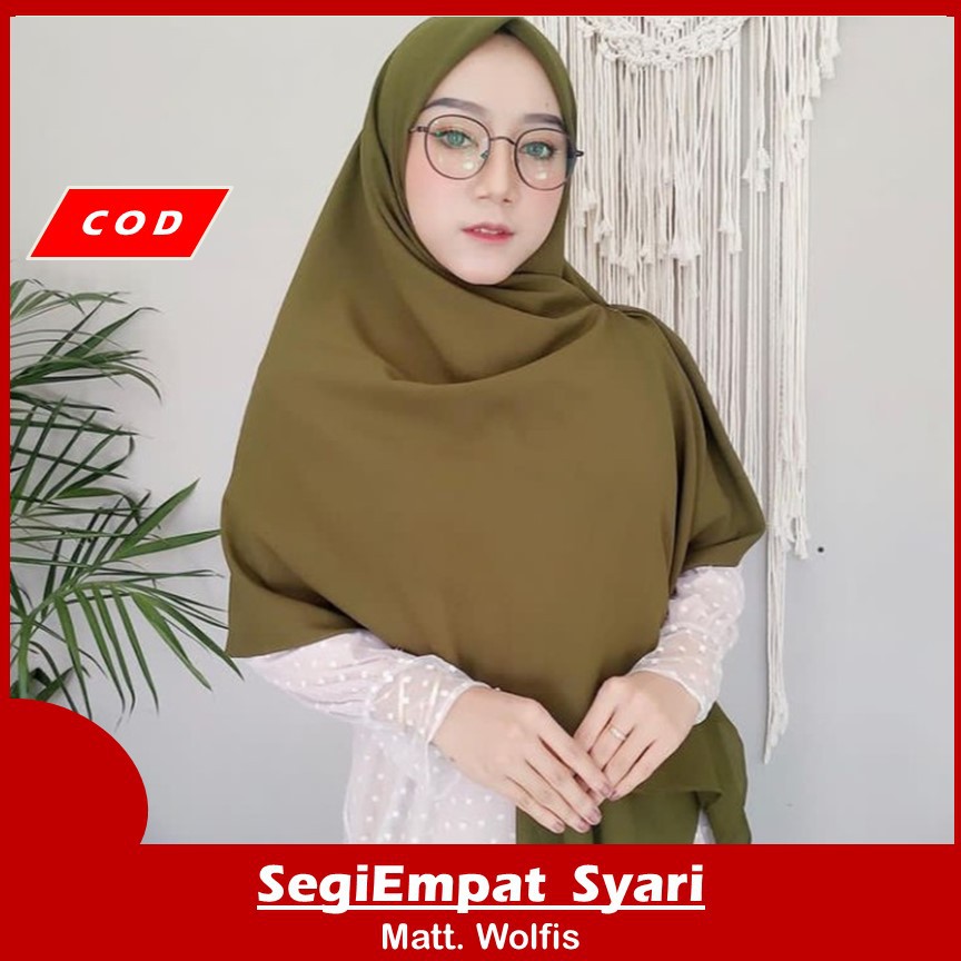 Jilbab/hijab 150X150 segiempat wolfis square wolfis khimar jumbo