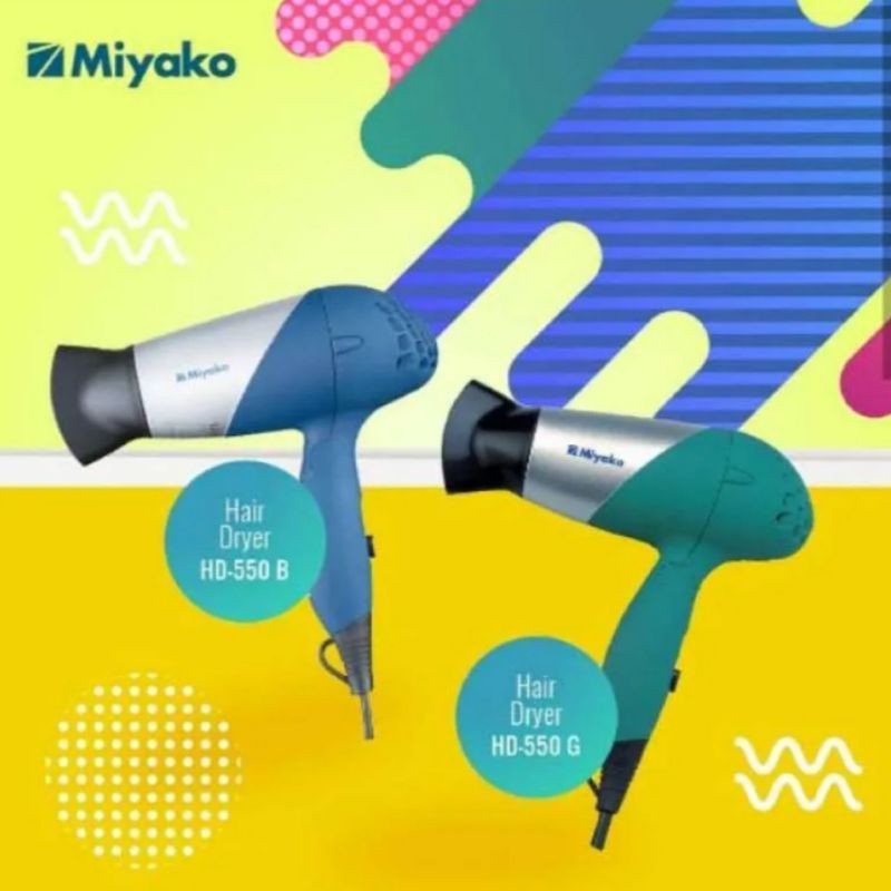 Jual Travel Hair Dryer Kecil Miyako Lipat Mini Hairdryer Miyako HD 550