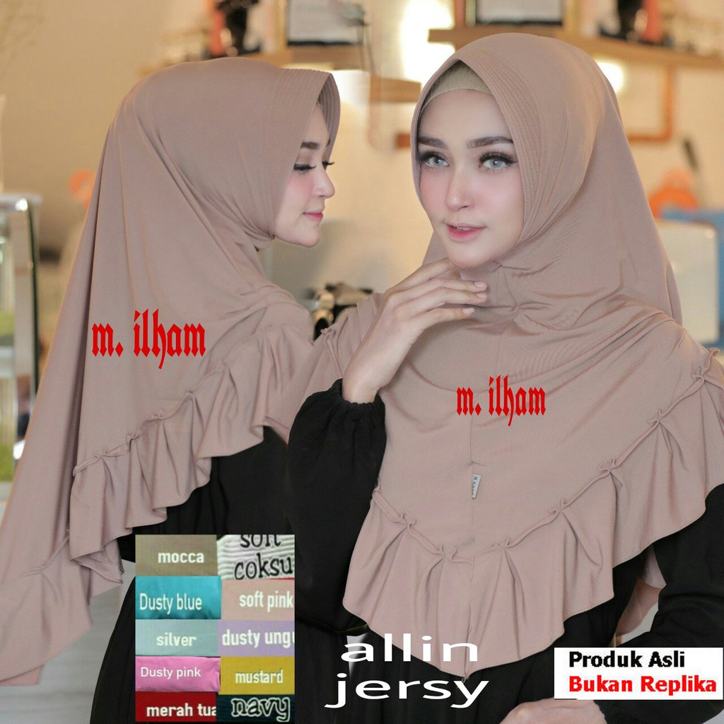 Jilbab Instan ALLIN JERSY Original M.iLham Hijab Kerudung Cantik