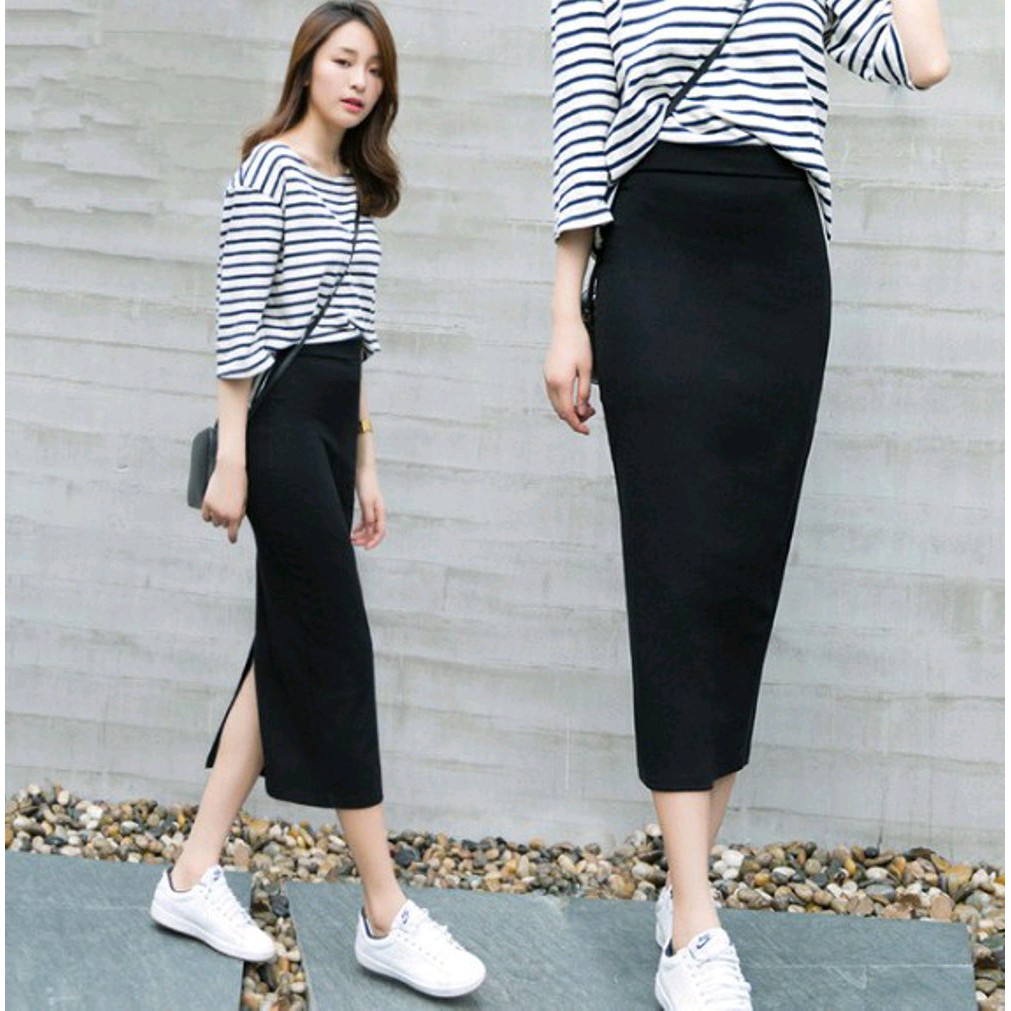 30+ Ide Rok Pensil Ootd Rok Span Hijab Flatpop Megan