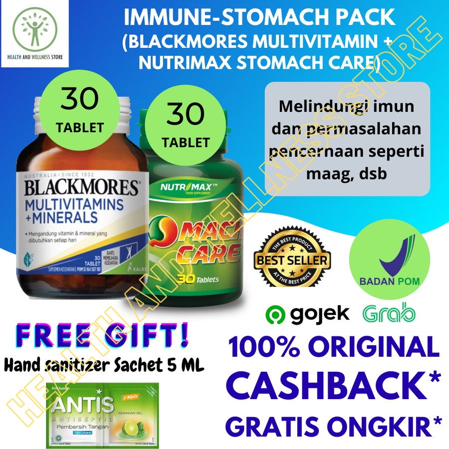 Jual PAKET BLACKMORES MULTIVITAMIN + MINERAL 30 TABLET NUTRIMAX STOMACH