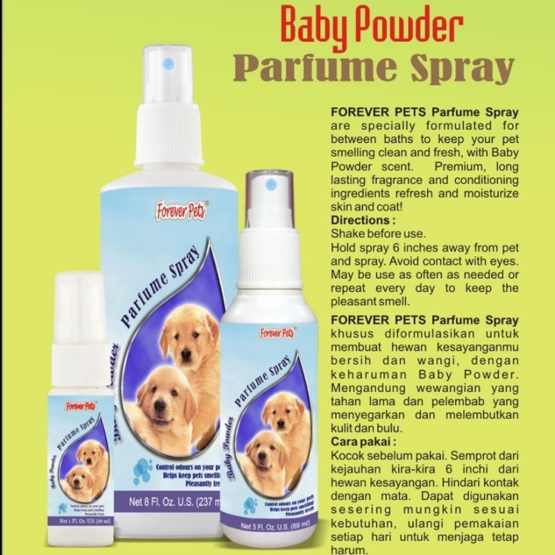 Jual BABY POWDER PERFUME SPRAY FOR DOGS Shopee Indonesia