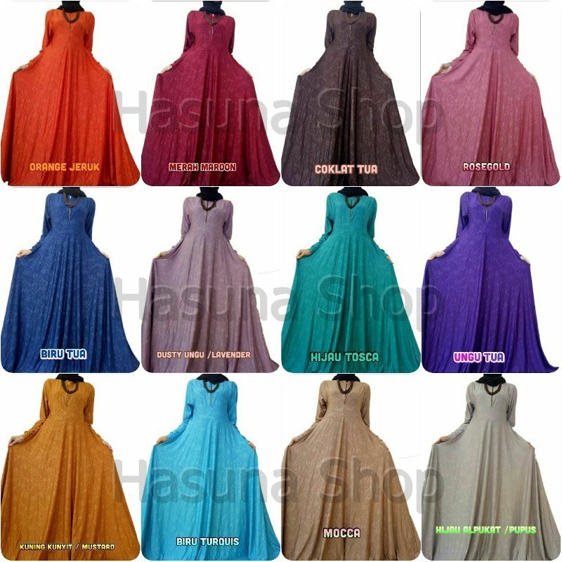 Gamis Jersey Polos Warna Biru Jersey Terlengkap
