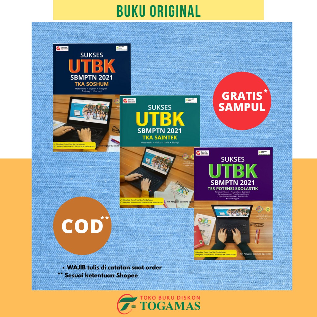 LANGSUNG KIRIM!!! [DISKON] SUKSES UTBK SAINTEK 2021 / SOSHUM / TES