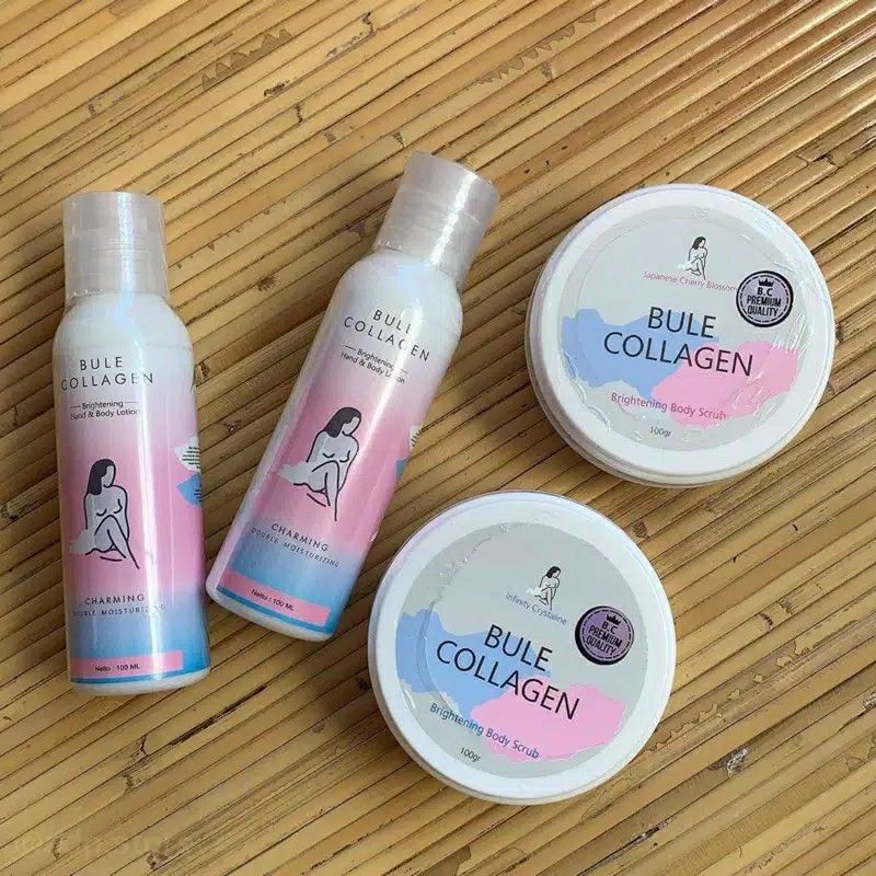 Jual Original 100 New Bule Collagen Body Scrub, Lotion, Whitening