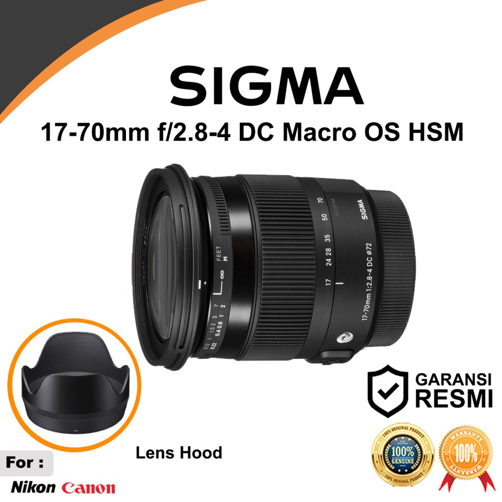 Jual Sigma 17-70Mm F/2.8-4 Dc Macro Os Hsm Contemporary Lens | Shopee Indonesia