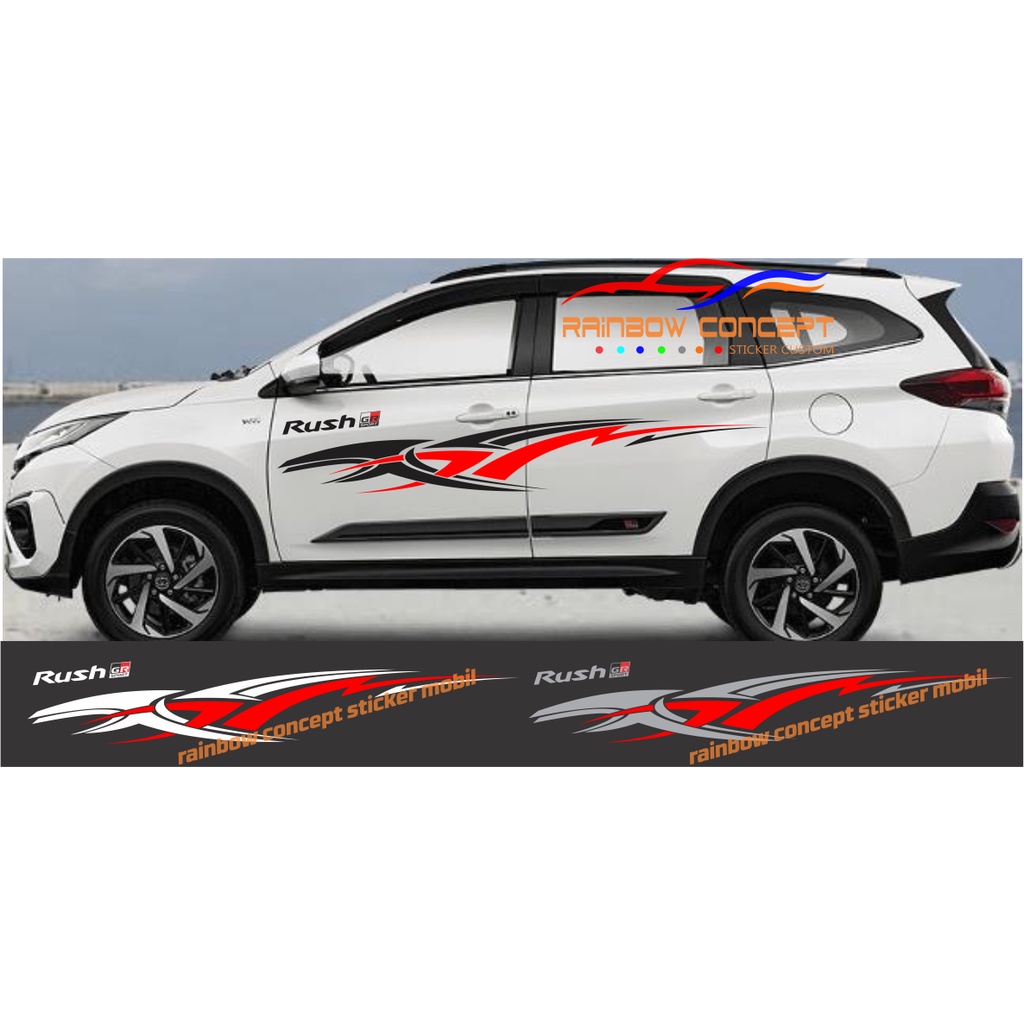 Jual GR sport stiker sticker cutting list body toyota rush GR sport