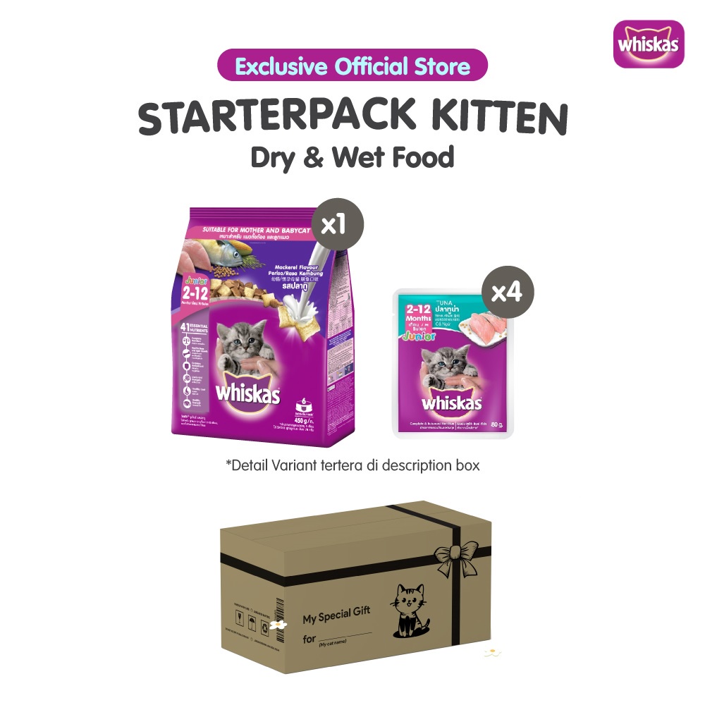 Jual WHISKAS® Makanan Anak Kucing Kering 450g + WHISKAS® Makanan Anak