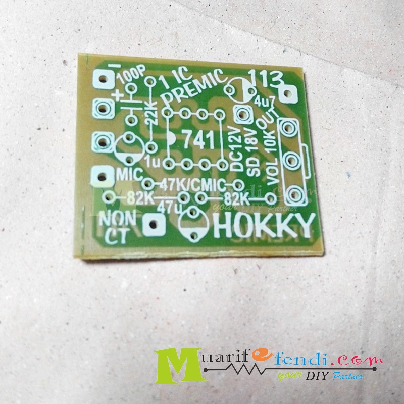 Jual PCB PreAmp Mic 1 IC OpAmp NON CT 113 Indonesia