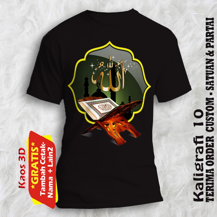 Jual Baju Muslim Gambar Kaligrafi / Kaos Kaligrafi Arab Muslim Anak Dewasa Semua Ukuran Indonesia|Shopee Indonesia 700_X_700_jpg