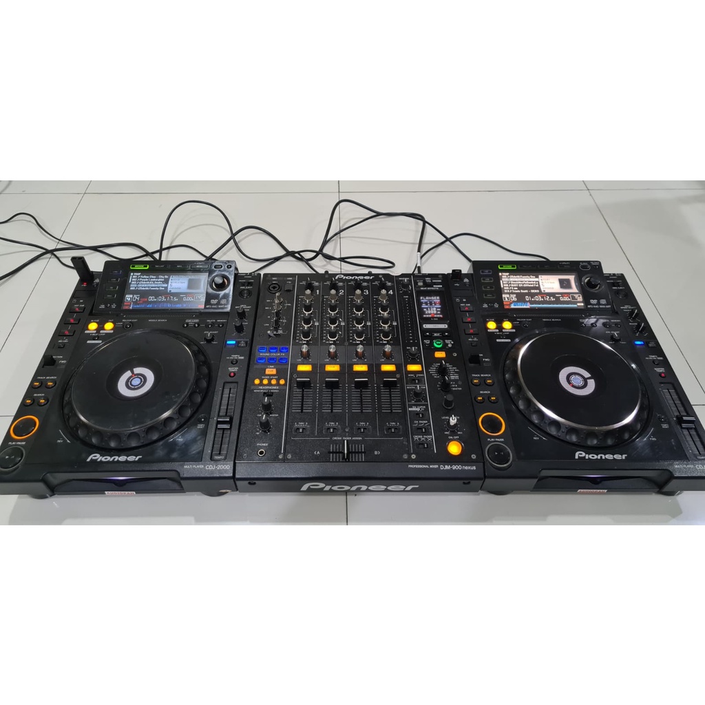 Jual Alat Dj Pioneer Cdj 2000 X2 (Pair) + Djm 900 Nexus Edition Controller Set Dj For Club | Shopee Indonesia