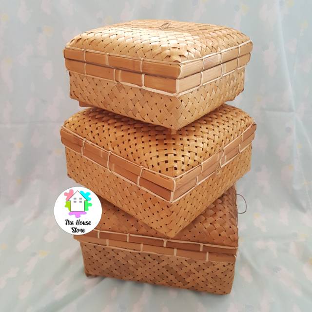 KOTAK ROTI / WADAH KOTAK ANYAMAN PREMIUM / KOTAK SESERAHAN / BESEK