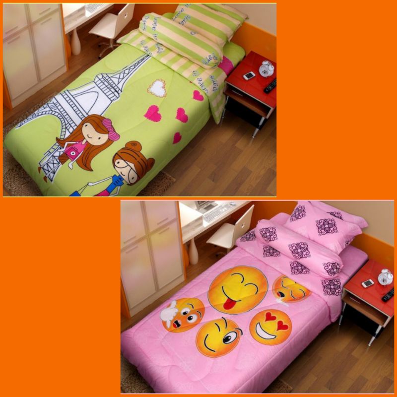 Jual BED COVER SET 4 KAKI (SUPER SINGLE SIZE) Shopee Indonesia