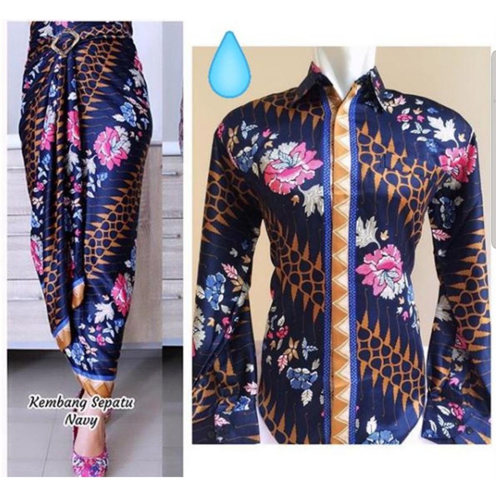 Irna Batik couple 2in1 Rok lilit batik dan atasan kemeja tangan panjang pria MXL Shopee Indonesia