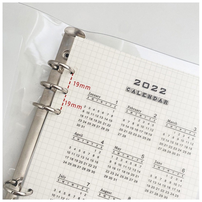 Jual Calendar 2022 Plastic 6 Ring Binder Divider A6 - Kalender Binder 2022  Indonesia|Shopee Indonesia
