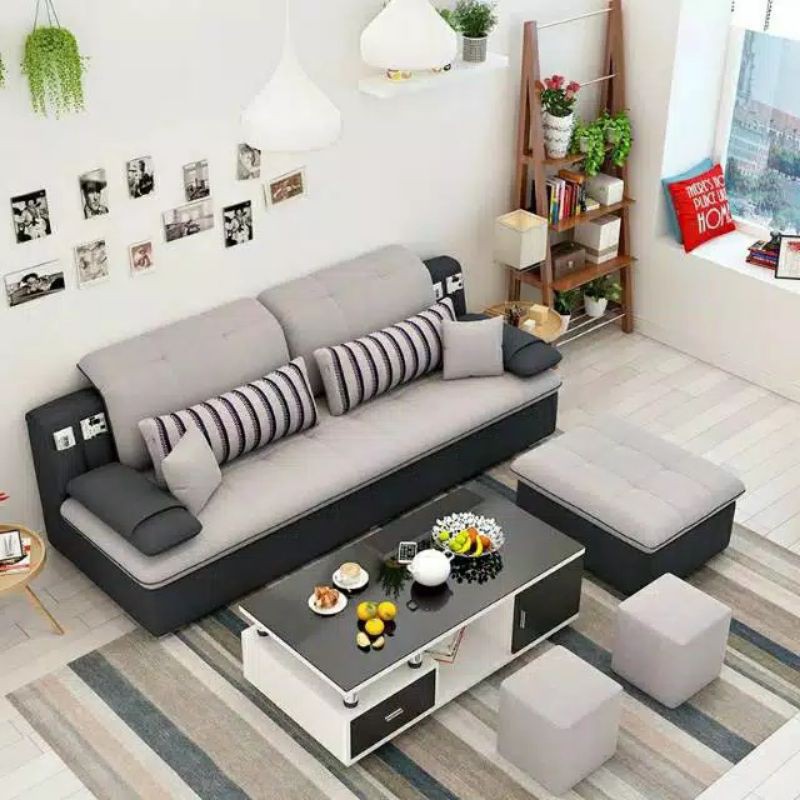 Sofa L Santai/Sofa Minimalis/Sofa Kayu Jati/Sofa L Putus Ruang Tamu