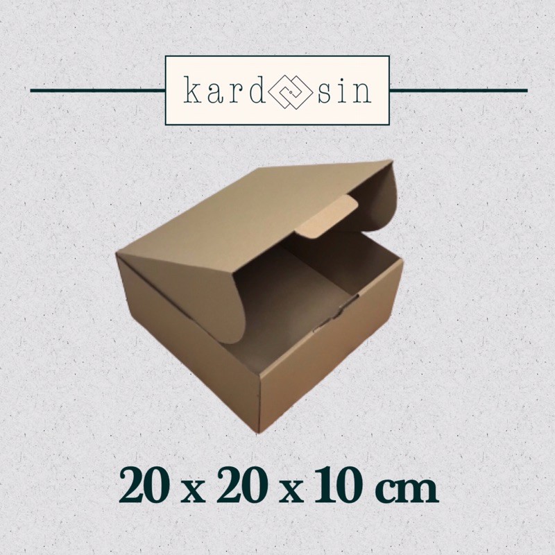 KARDUS PIZZA BOX COKLAT PACKAGING POLOS / CUSTOM SABLON KUE DONAT BAJU
