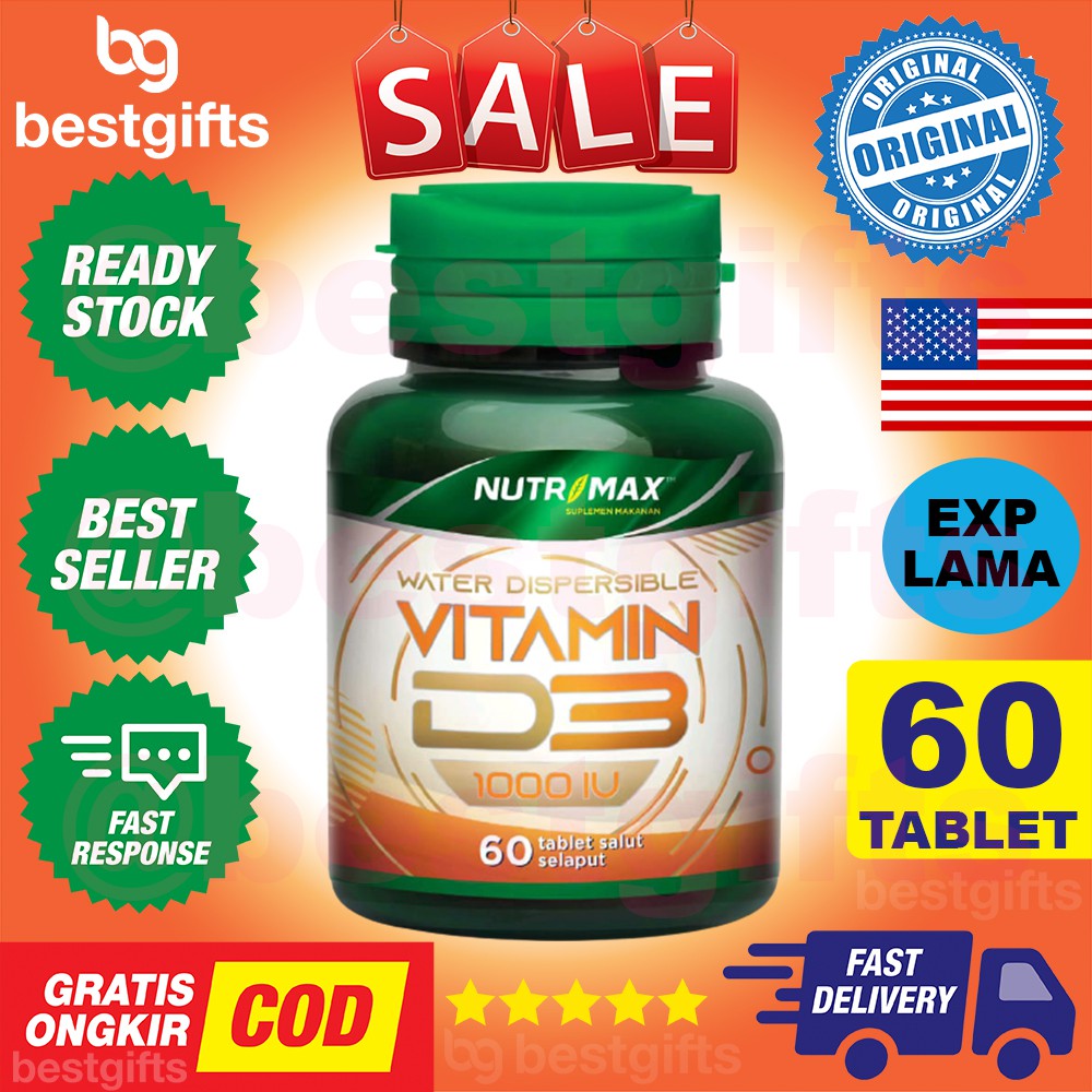 Jual NUTRIMAX VITAMIN D3 1000 IU VIT D 1000IU IMUNITAS TUBUH NYERI TULANG KESEHATAN JANTUNG 60
