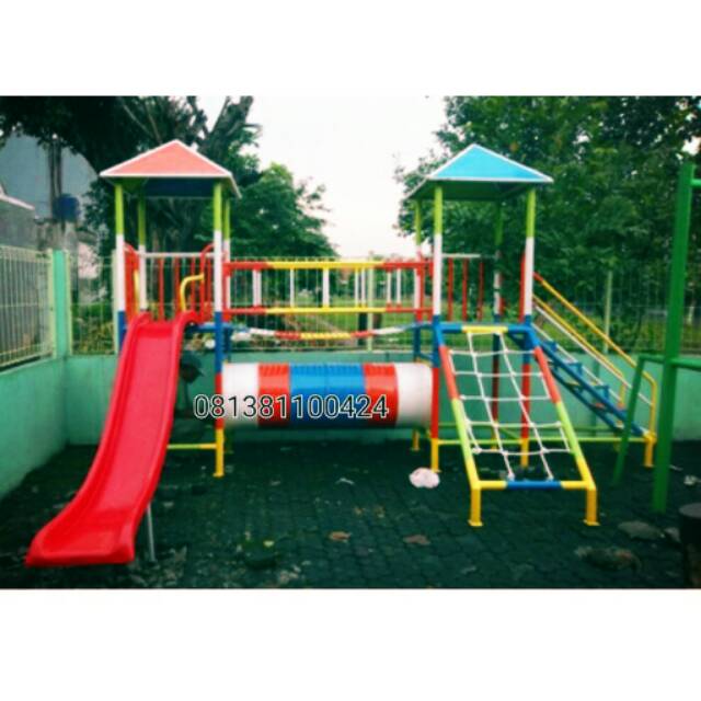 Jual Mainan Anak Playground Besar Taman Bermain Anak-Anak Perosotan Terowongan Anak Jaring Laba Jembatan | Shopee Indonesia
