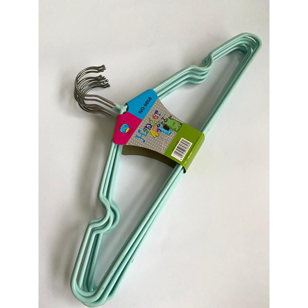 HANGER BAJU GANTUNGAN BAJU STAINLESS LAPIS KARET ANTI SLIP 1 SET (10PCS
