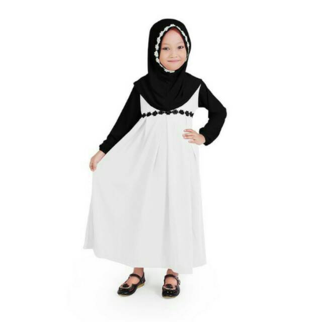 Jual Gamis Anak Perempuan Warna Hitam Putih Indonesia|Shopee Indonesia 640_x_640_jpg