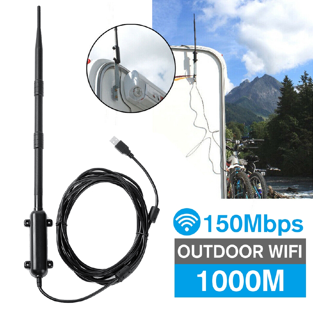 1000M Outdoor WiFi Extender USB 2.0 Adapter WiFi Antenna 8