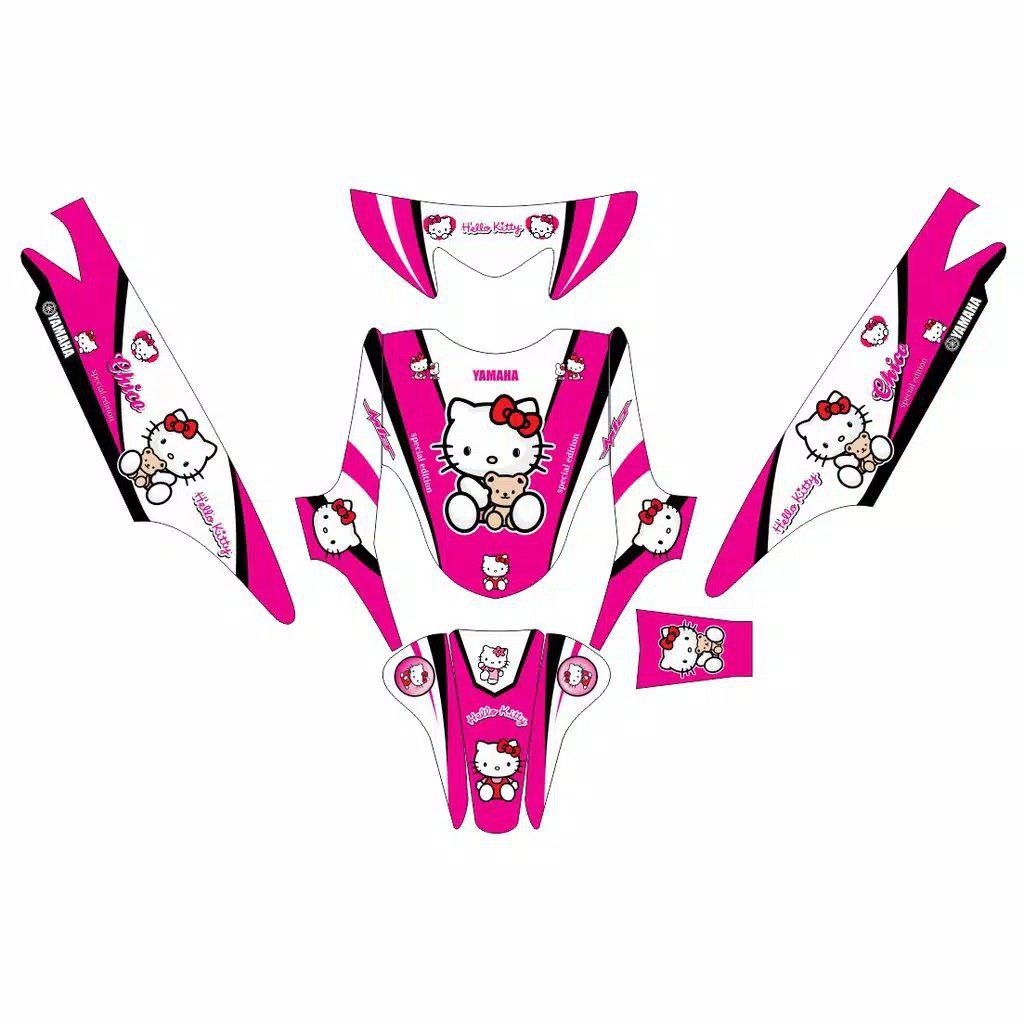 Jual MIO SPORTY Decal sticker Stiker Dekal full body YAMAHA MIO SPORTY desain motif HELLO KITTY