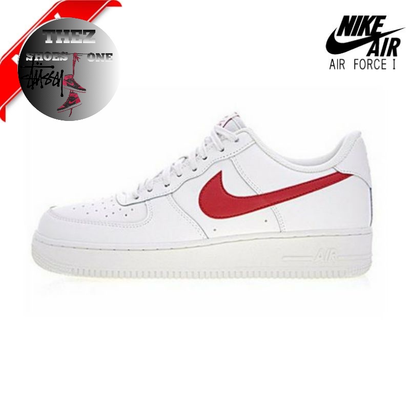 Jual Nike Air Force 1 Low 07 Sport Red Sail University Red White Cream - Original Material 100% | Shopee Indonesia