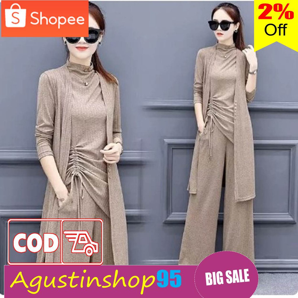 setelan baju wanita remaja import modis kekinian / Setelan