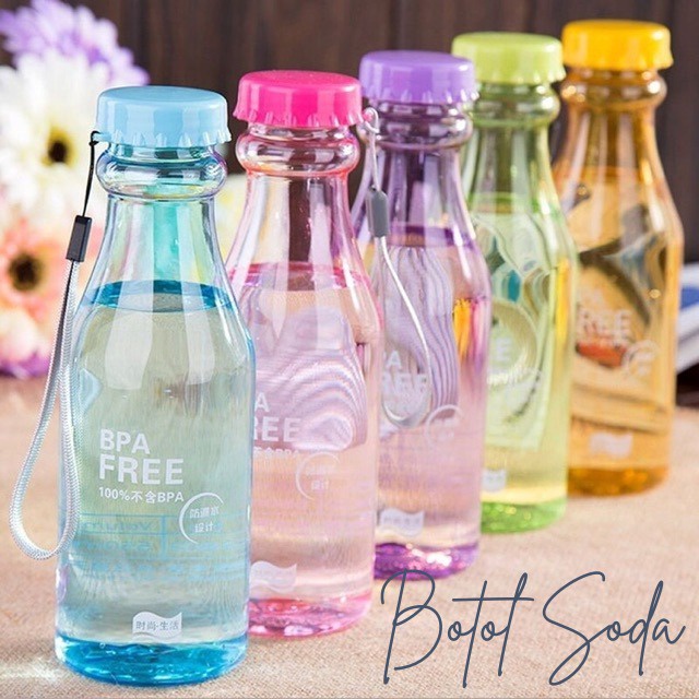 Jual My Bottle Soda Botol Minum BPA Free 500 ML Bening Warna Colorful