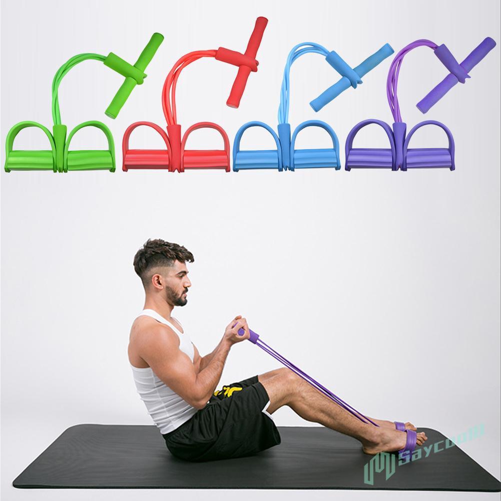Multifunction Resistance Training 4 Tube Leg Exerciser Pull Rope Bands