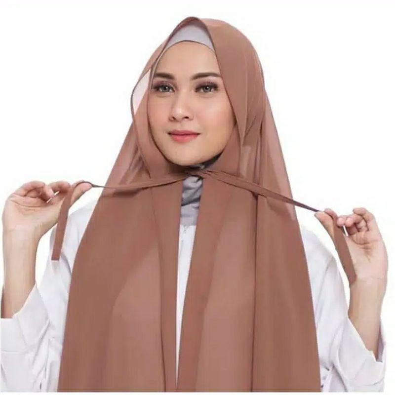 PREMIUM JILBAB PASHMINA TALI DIAMOND ITALIANO HIJAB INSTAN PASHMINA