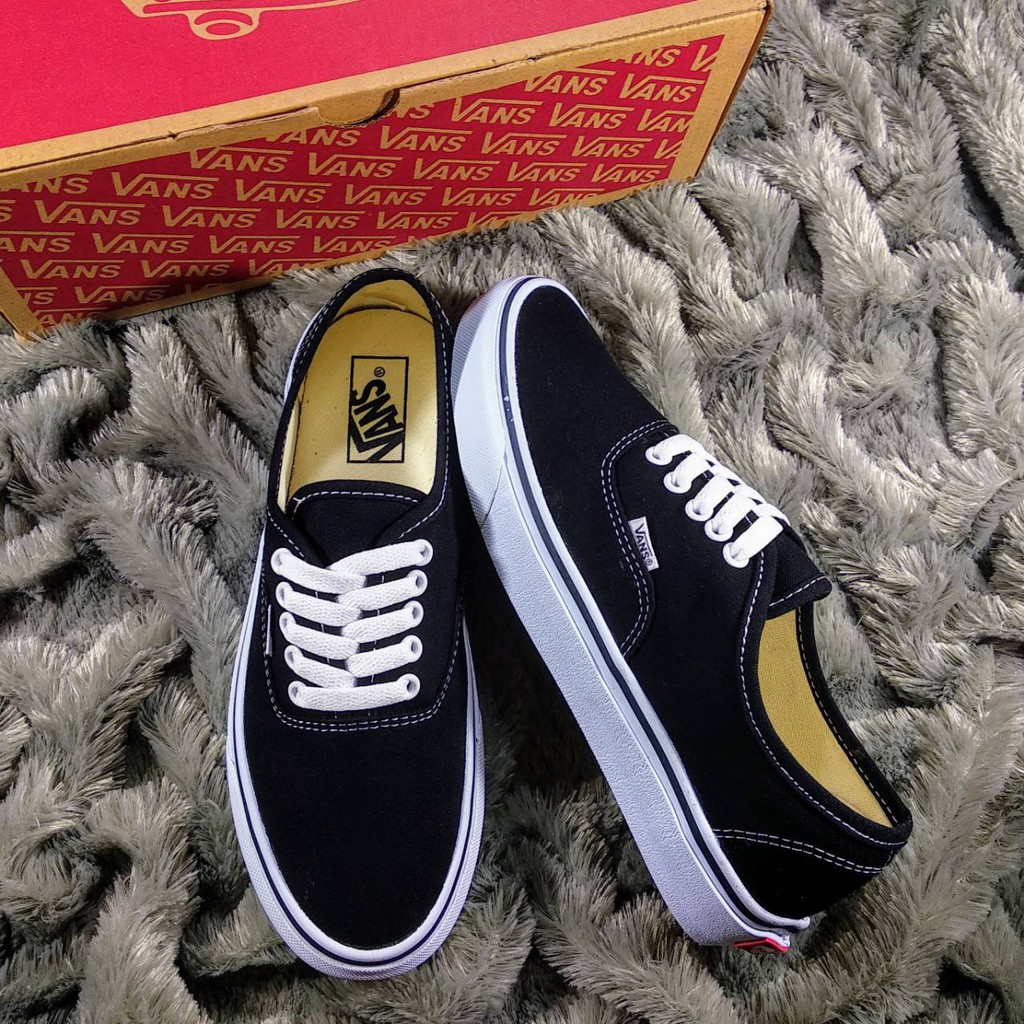 SEPATU VANS AUTHENTIC BLACK WHITE PREMIUM Shopee Indonesia