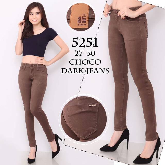 Jual Celana Jeans Coklat Tua/Celana Jeans Choco Dark/Celana Jeans Coklat Termurah | Shopee Indonesia