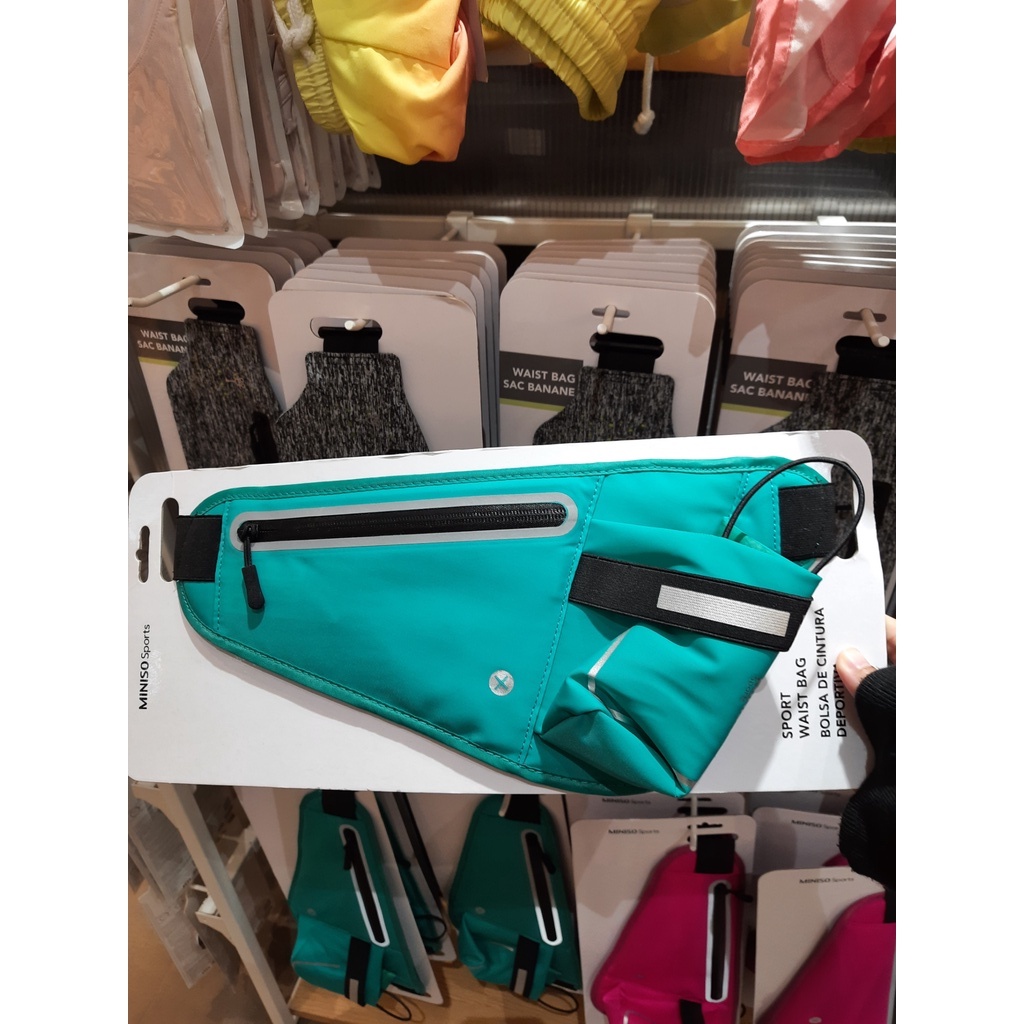 Jual waist bag sport miniso dengan tempat minum Shopee Indonesia