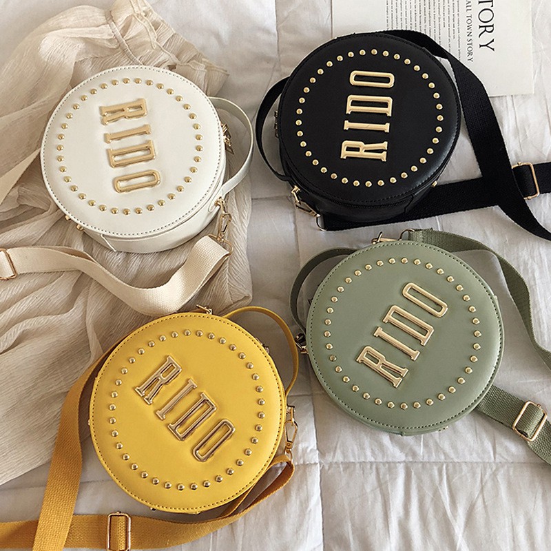 Selempang Wanita Bulat RIDO Fashion Wanita Populer/Round Bag Casual RIDO Wanita Remaja Shopee