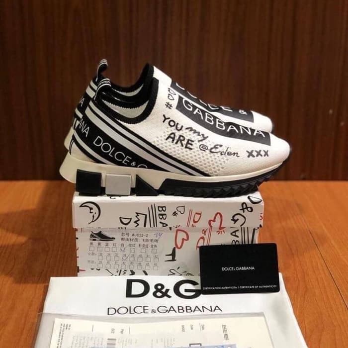 Jual Asli Sepatu Dolce Gabbana Sneakers White Original Murah Sport Running | Shopee Indonesia